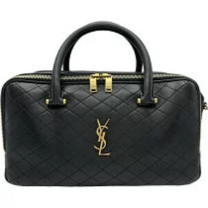 Saint Laurent Rear Black Duffle Bag Shoulder Leather Black